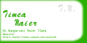 timea maier business card